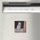 Eule in einem Fenster Magnet (In Situ (Geschirrspüler))