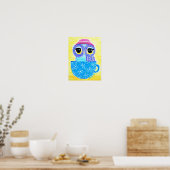 Eule in einem Teacup Poster (Küche)