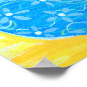 Eule in einem Teacup Poster (Ecke)
