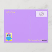 Eule in einem Teacup Postkarte (Rückseite)
