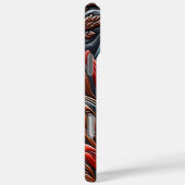 Eule in einer lebendigen, stilisierten Bergwelt Case-Mate iPhone Hülle (Rückseite / Rechts)