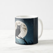 Eule in einer magischen Nacht Kaffeetasse (VorderseiteRechts)