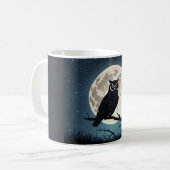 Eule in einer magischen Nacht Kaffeetasse (Vorderseite Links)