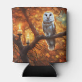 Eule in Herbstfarben Gemütlich Dosenkühler (Rückseite)