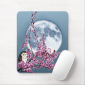 Eule in Pflaumenbaum Mousepad (Mit Mouse)