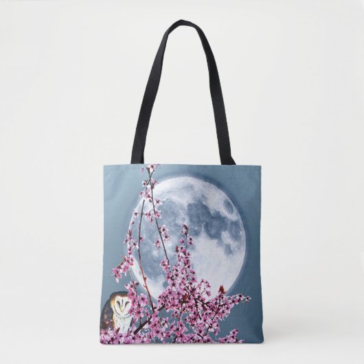 Eule in Pflaumenbaum Tasche (Vorderseite)