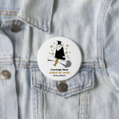 Eule in Robe Vorschul- / Kindergarten-Abschluss Button (Beispiel)