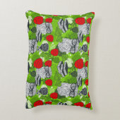 Eule in rote Rosen Dekokissen (Rückseite(Vertikal))