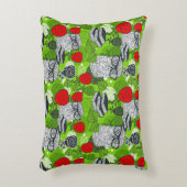 Eule in rote Rosen Dekokissen (Vorderseite(Vertikal))