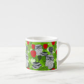 Eule in rote Rosen Espressotasse (Rechts)