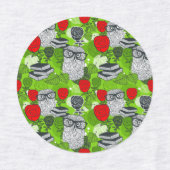 Eule in rote Rosen Etiketten (Design 2)