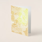 Eule in rote Rosen Folienkarte (Vorderseite)