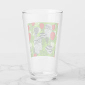 Eule in rote Rosen Glas (Rückseite)