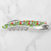 Eule in rote Rosen Kellnermesser (Rückseite)