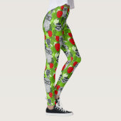 Eule in rote Rosen Leggings (Rechts)