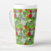 Eule in rote Rosen Milchtasse (Linke Ecke)