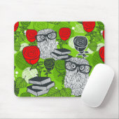 Eule in rote Rosen Mousepad (Mit Mouse)