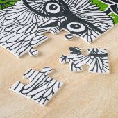 Eule in rote Rosen Puzzle (Seite)