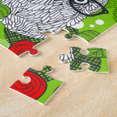 Eule in rote Rosen Puzzle (Seite)