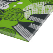 Eule in rote Rosen Schneidebrett (Ecke)