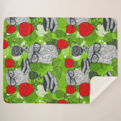 Eule in rote Rosen Sherpadecke (Vorderseite (Horizontal))