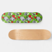 Eule in rote Rosen Skateboard (Horizontal)