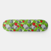 Eule in rote Rosen Skateboard (Horizontal)
