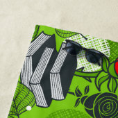 Eule in rote Rosen Strandtuch (Beispiel)