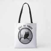 Eule ist dort Tasche Schwarz-Weiß-Owl (Vorderseite)