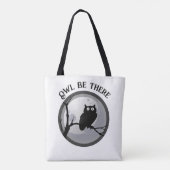 Eule ist dort Tasche Schwarz-Weiß-Owl (Rückseite)
