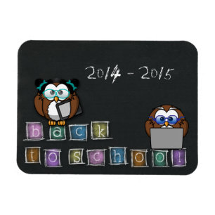Eule ist zurück zur Schule Magnet