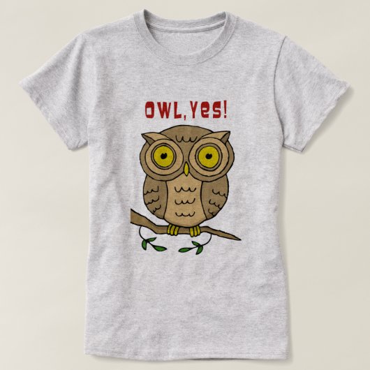 Eule, ja! T-Shirt (Design vorne)
