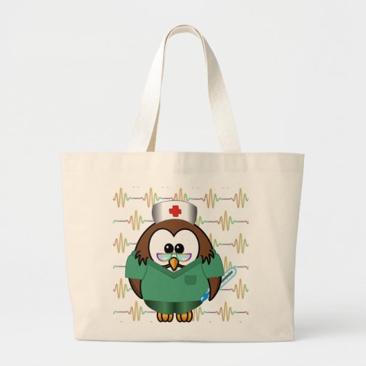 Eule Jumbo Stoffbeutel (Vorne)