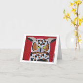 Eule Karte (Gelbe Blume)