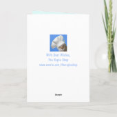 Eule, Kätzchen und Maus werden gut Karte (Rückseite)