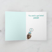 Eule, Kätzchen und Maus werden gut Karte (Innenseite)