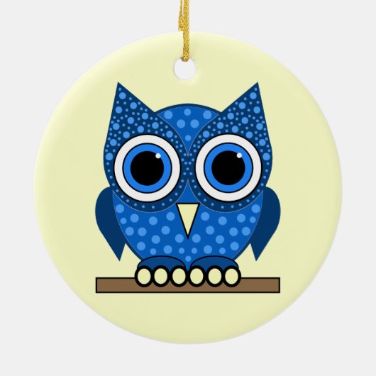 Eule Keramik Ornament (Hinten)