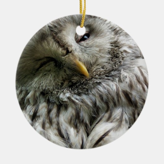 EULE KERAMIK ORNAMENT (Vorne)