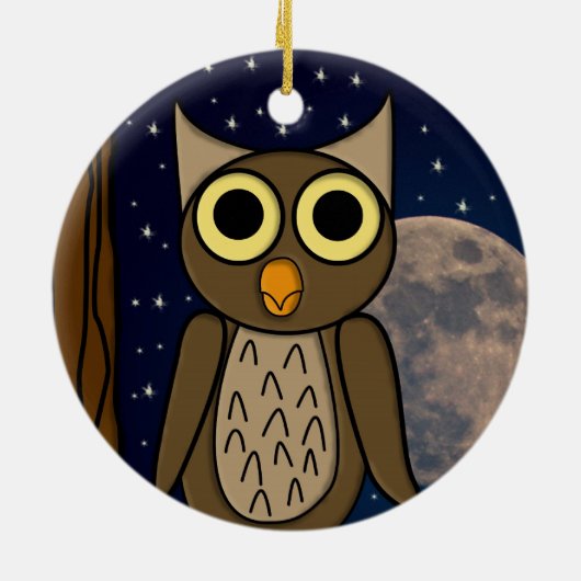 Eule Keramik Ornament (Hinten)