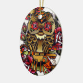 Eule Keramik Ornament (Links)