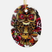 Eule Keramik Ornament (Hinten)