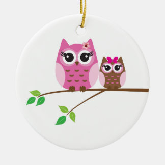 Eule Keramik Ornament