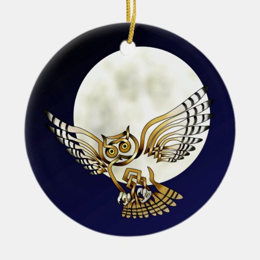 Eule Keramikornament (Vorne)