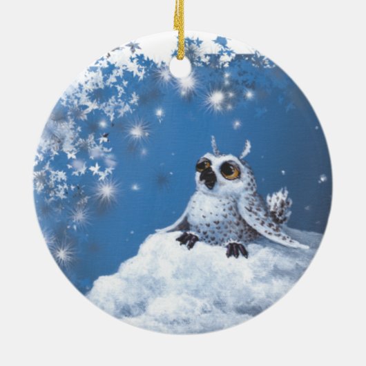 Eule Keramikornament (Hinten)