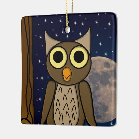 Eule Keramikornament (Links)