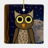 Eule Keramikornament (Rückseite)