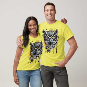 Eule Kopf - Eule T - Shirt - Niedliche Eule-T - Sh