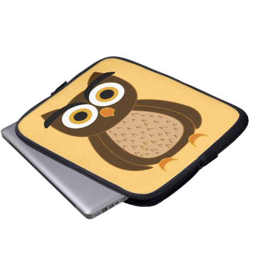 Eule Laptopschutzhülle (Vorne Knopf)