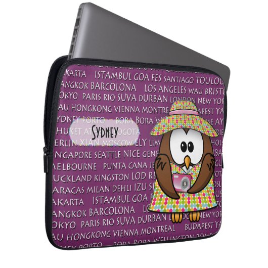 Eule Laptopschutzhülle (Vorne Rechts)