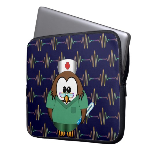 Eule Laptopschutzhülle (Vorderseite Links)